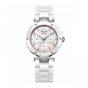 Alexandre Christie AC 2439 Silver White Ceramic BFBSSSL
